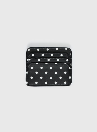 Kiss Of Life Cardholder Black Polka