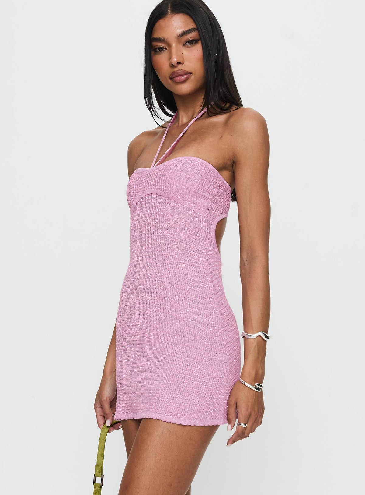 Odeya Halter Mini Dress Pink
