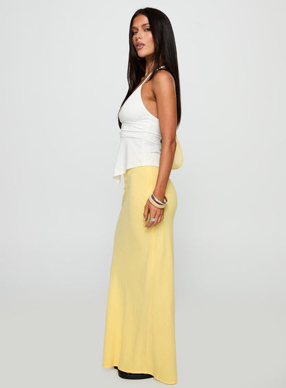 Jodie Maxi Skirt Lemon Yellow