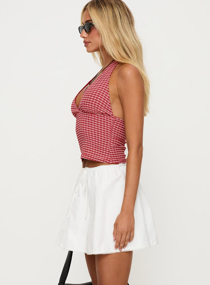 Nookie Mini Skirt White
