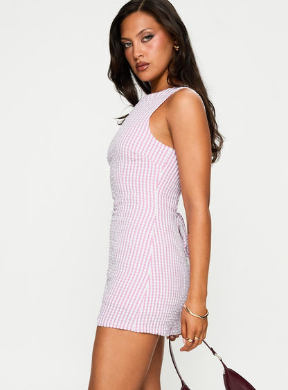 Yumiko Romper Pink Check