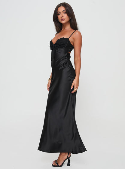 Fadyen Bias Cut Maxi Dress Black