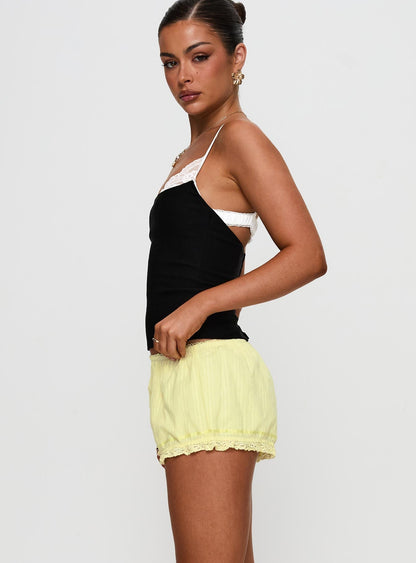 Rhubarb Lace Shorts Lemon Yellow