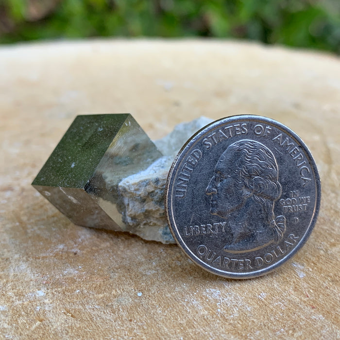 30.0g 3x3x2cm Matrix Silver Spanish Pyrite from Spain
