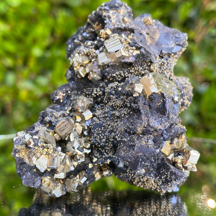 306g 7x6.5x5cm Silver Galena and Gold Pyrite from Peru