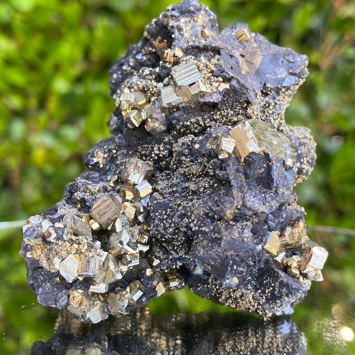 306g 7x6.5x5cm Silver Galena and Gold Pyrite from Peru