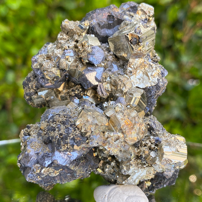 306g 7x6.5x5cm Silver Galena and Gold Pyrite from Peru