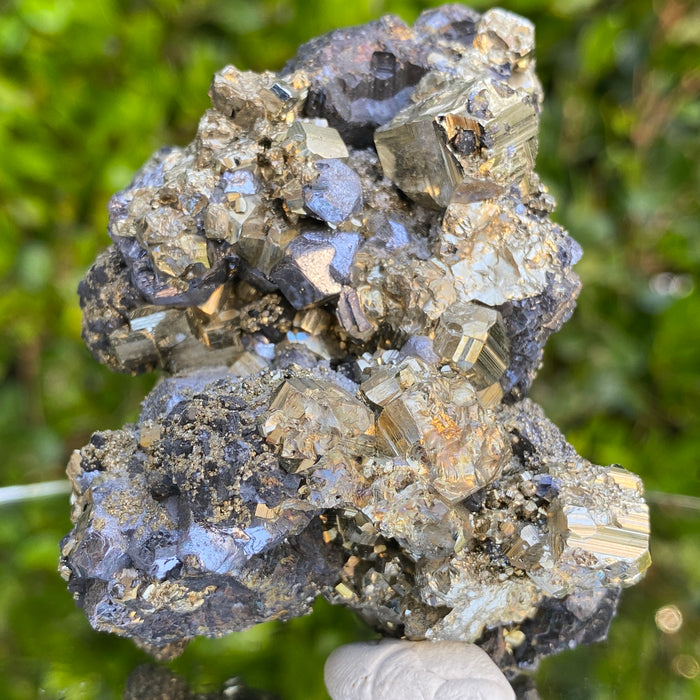 306g 7x6.5x5cm Silver Galena and Gold Pyrite from Peru