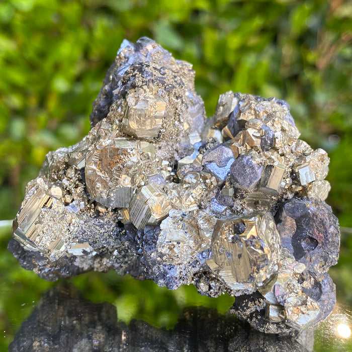 306g 7x6.5x5cm Silver Galena and Gold Pyrite from Peru