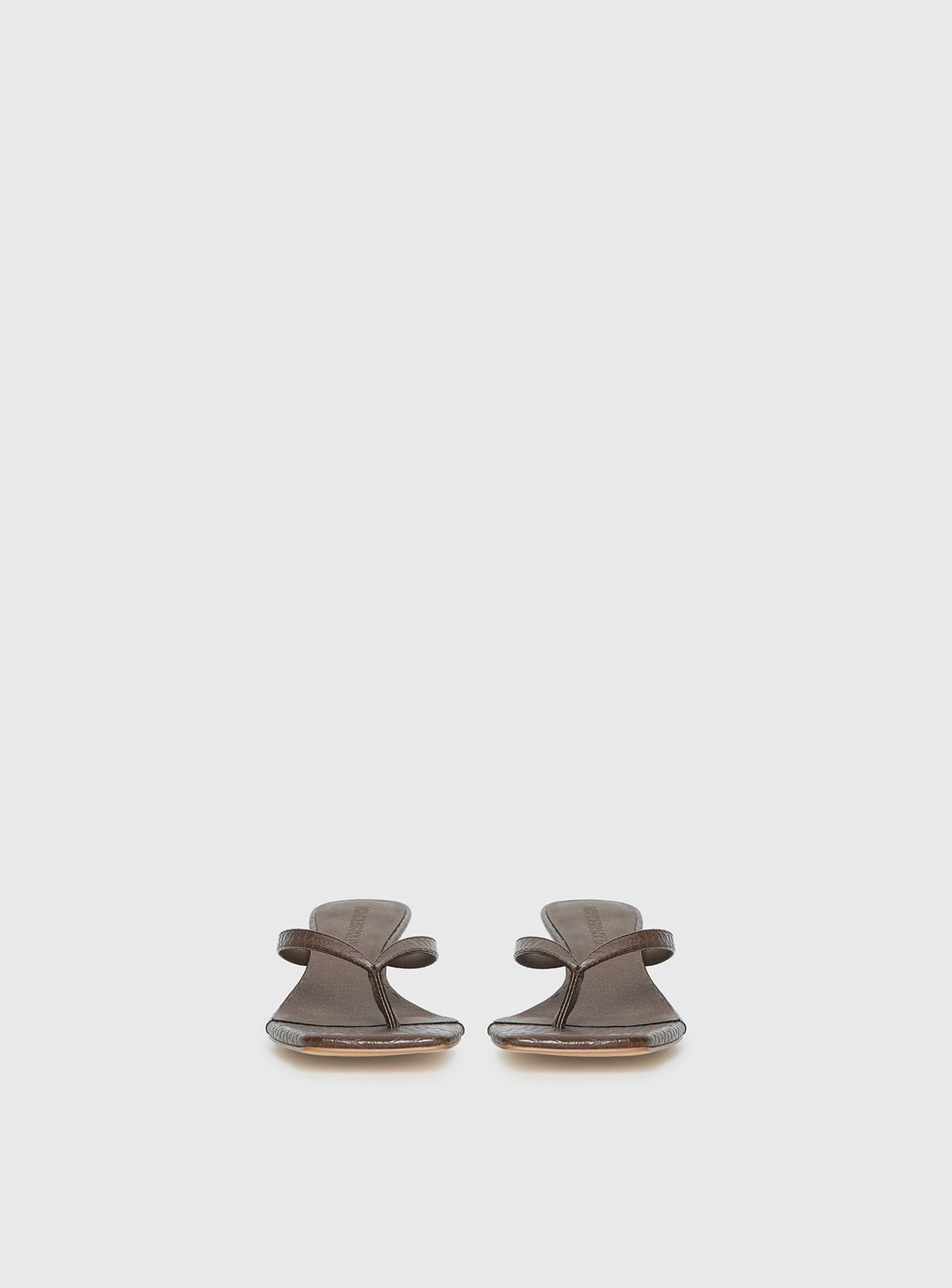 So Exclusive Snake Thong Heels Brown