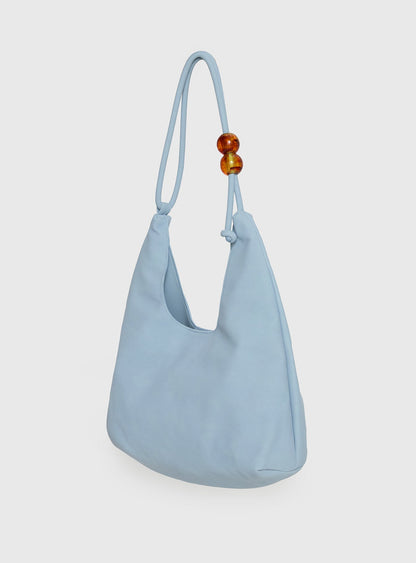 Cherie Faux Suede Shoulder Bag Blue