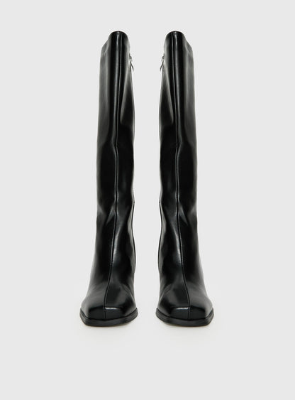 Renzo Knee High Boots Black