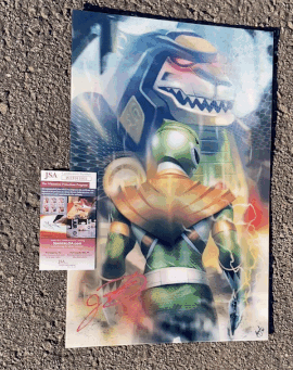 3D Transition [White to Green] Lenticular Print [Autographed] [w/ JSA Authentication] - Wizyakuza.com