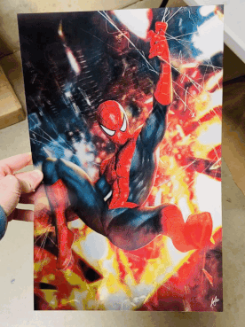 3D Triple Transition [Web Slangin'] Lenticular Print - Wizyakuza.com