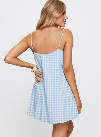 Lily Of The Valley Mini Dress Blue
