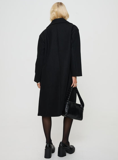 Inferno Longline Coat Black