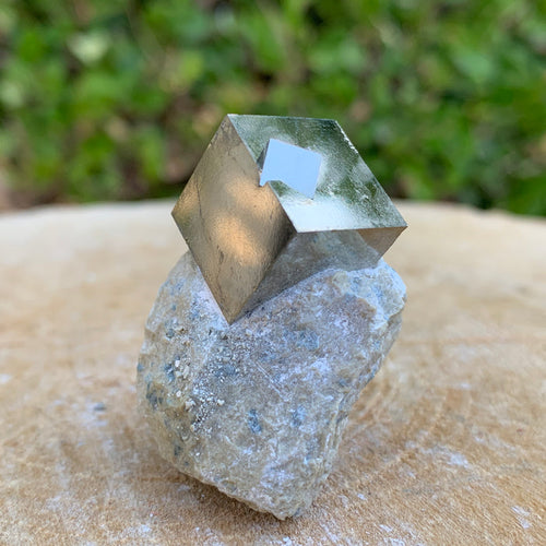42.0g 3x3x3cm Matrix intergrown Silver Spanish Pyrite from Spain