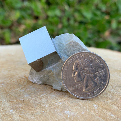 46.0g 3x3x3cm Matrix Silver Spanish Pyrite from Spain