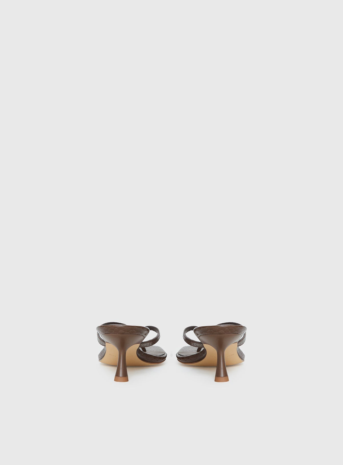 So Exclusive Snake Thong Heels Brown
