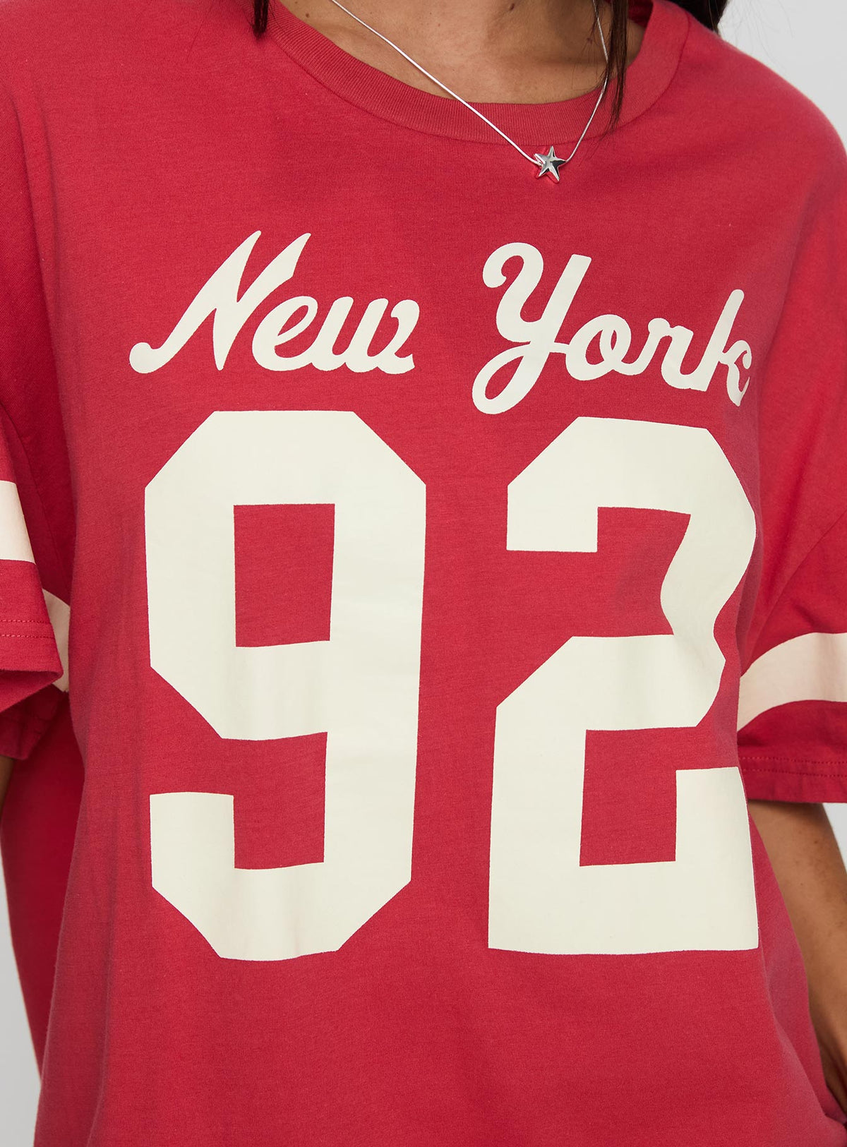 New York 95 Oversized Tee Red