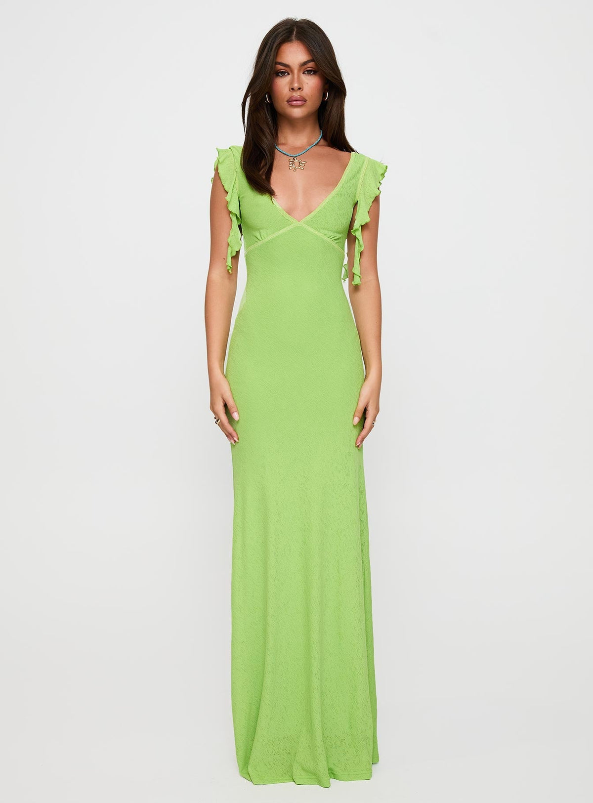 Soleila Maxi Dress Green Tonal