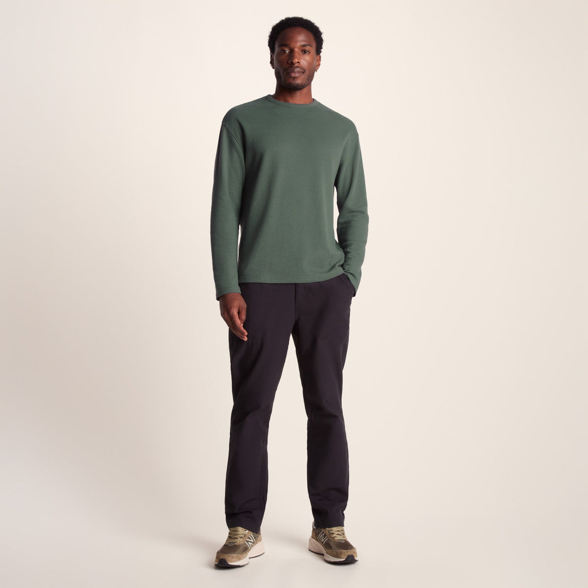 Ainsdale Mens Long Sleeve T-Shirt - Light Forest