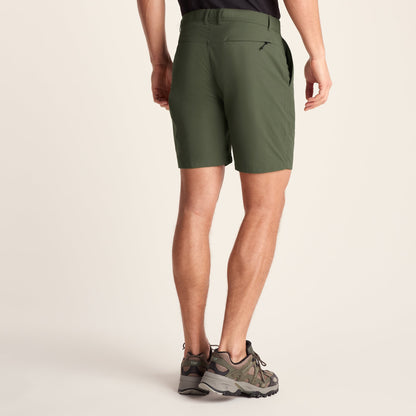 Amble Mens Lightweight Ripstop Performance Shorts - Khaki
