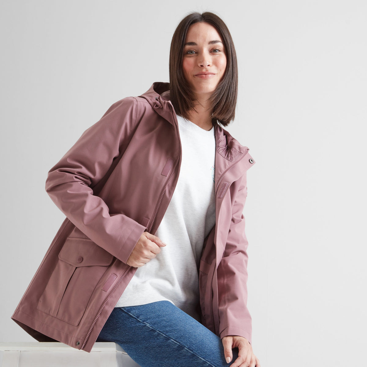 Burradon Womens Waterproof Jacket - Mauve