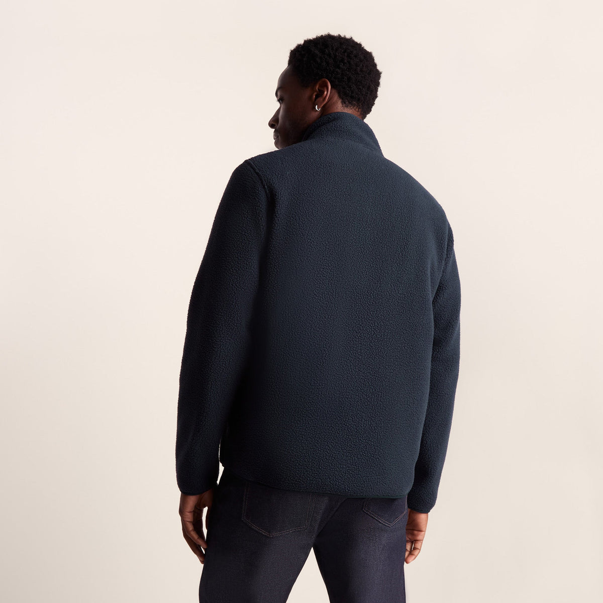 Cameron Mens Sherpa Fleece - Dark Indigo