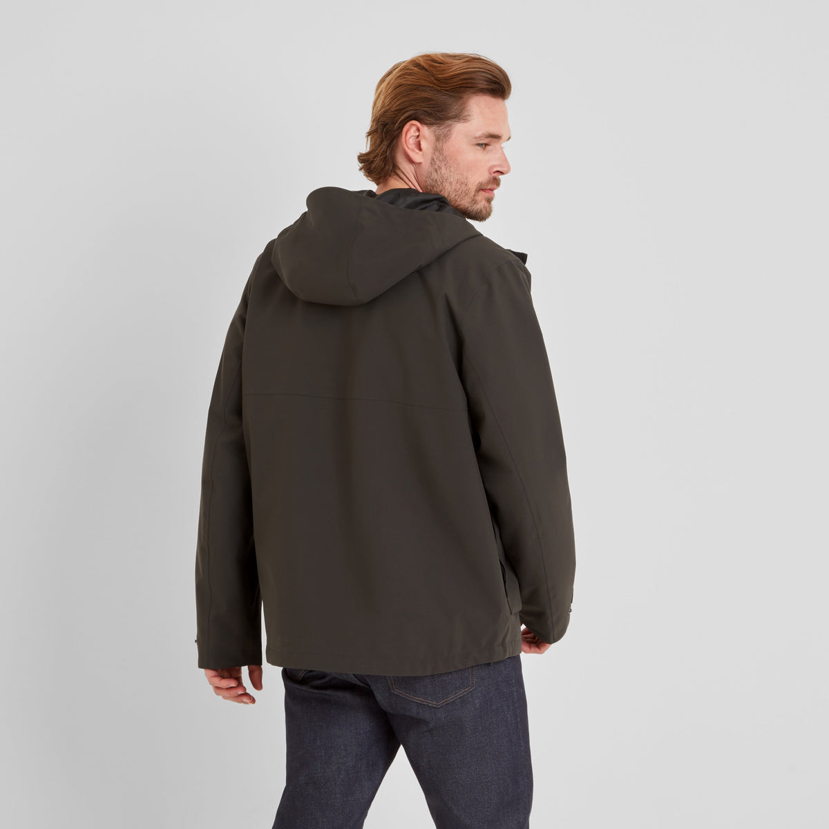 Cason Mens Waterproof Jacket - Washed Black