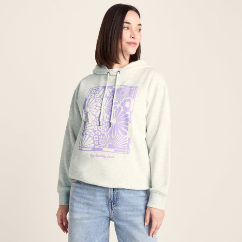Ciara Womens Supersoft Relaxed Fit Hoody - Ice Grey Marl