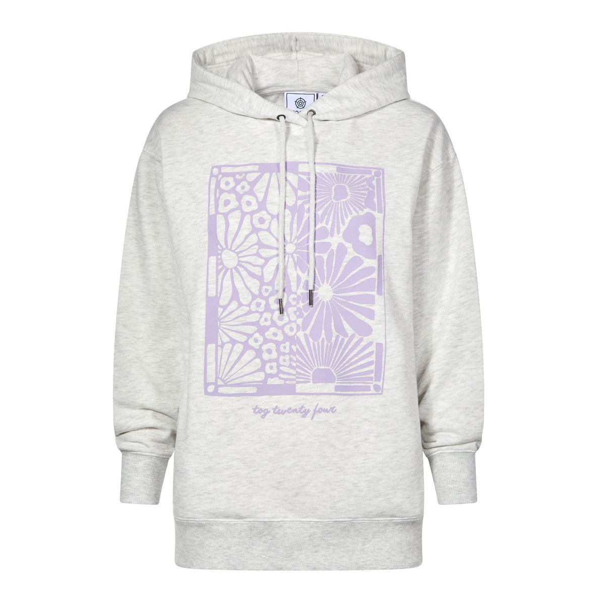 Ciara Womens Supersoft Relaxed Fit Hoody - Ice Grey Marl