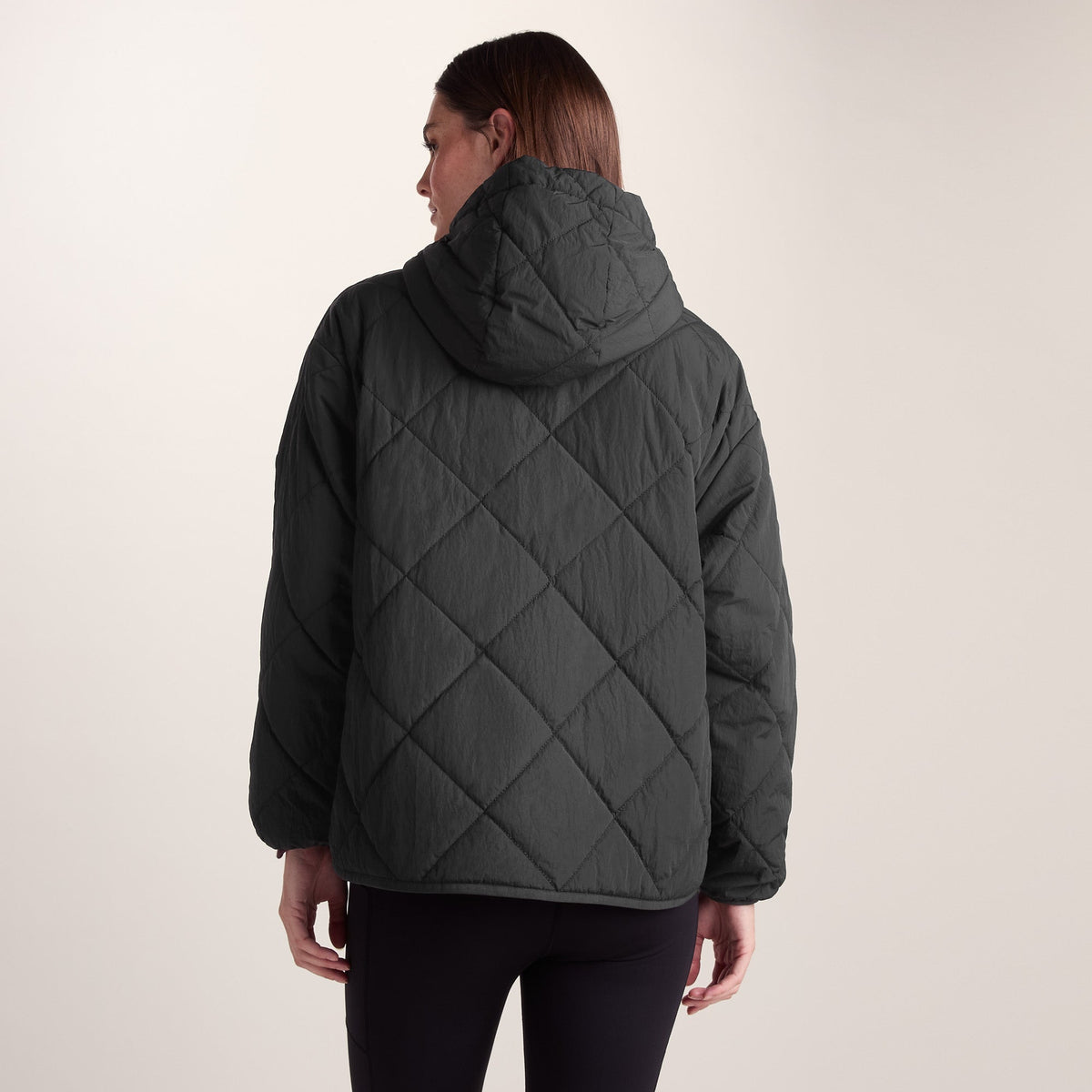 Corlae Womens Oversized Shower Resistant Insulated Jacket - Black