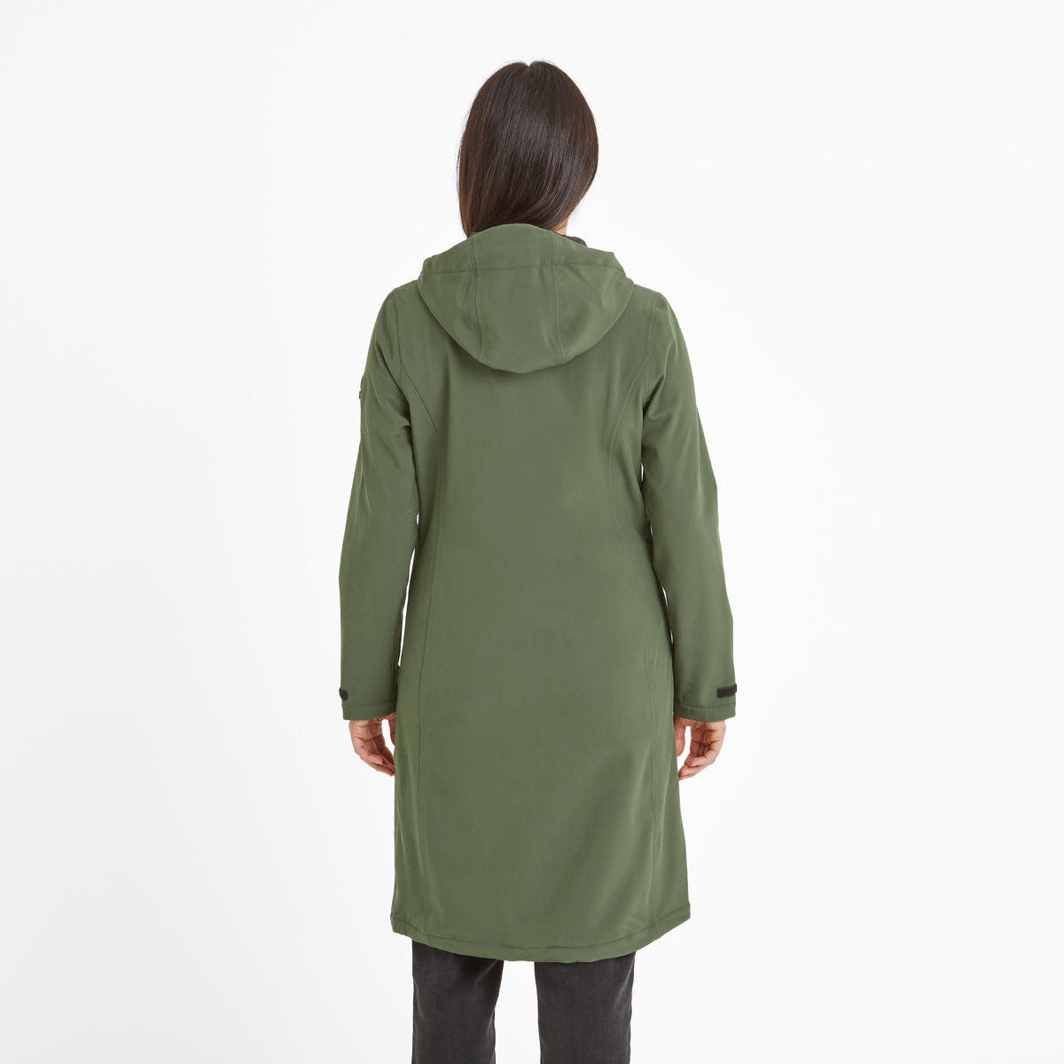 Enya Womens Longline Waterproof Softshell Jacket - Dark Green