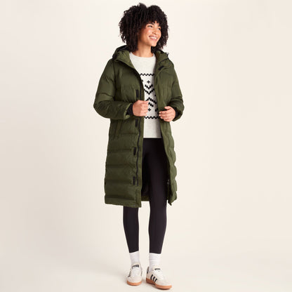 Glaston Womens Shower Resistant Insulated Parka - Dark Green