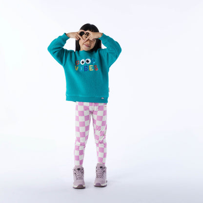 Racka Kids Shaun the Sheep Legging - Pink Woolly Checkerboard