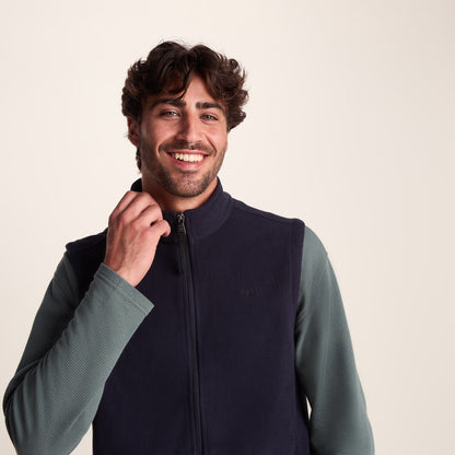 Revive Mens Fleece Gilet - Dark Indigo