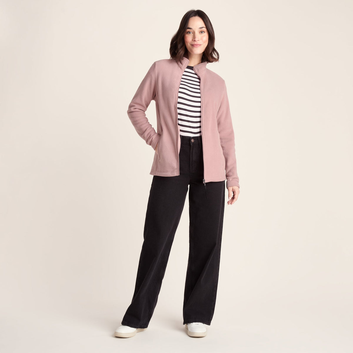 Revive Womens Fleece Jacket - Faded Pink