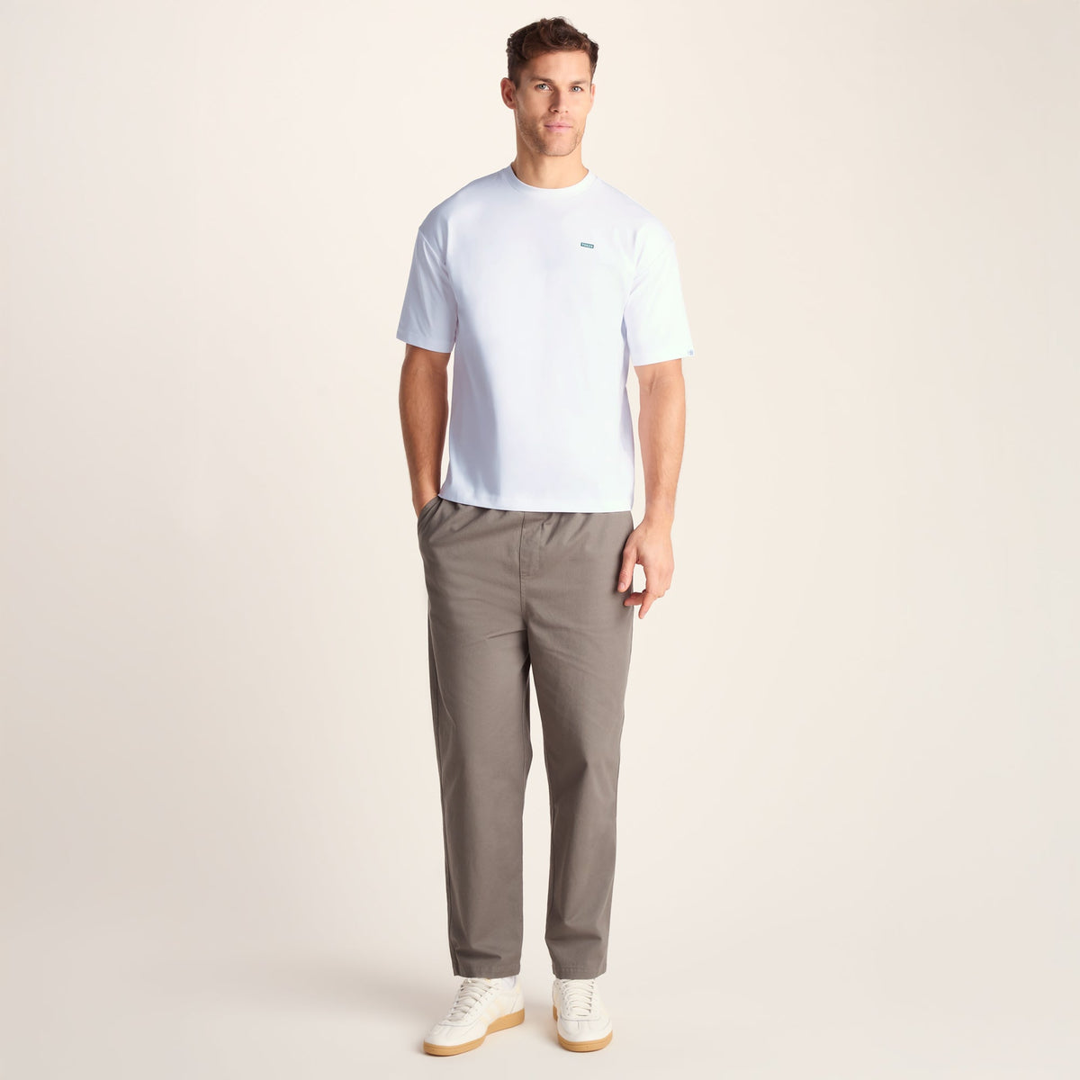 Saloon Mens Relaxed Fit Premium Supersoft T-Shirt - Optic White