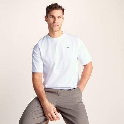 Saloon Mens Relaxed Fit Premium Supersoft T-Shirt - Optic White