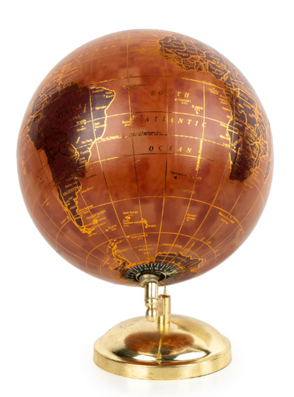 8" Globe - Terracotta and Golds-Renaissance Design Studio