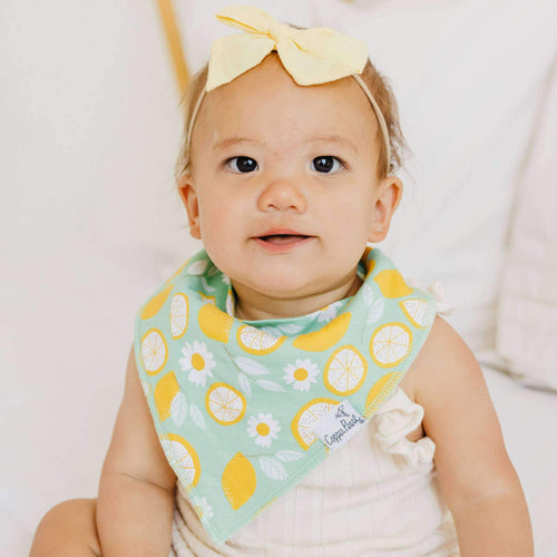 4 Pack Baby Bandana Bibs - Lemon