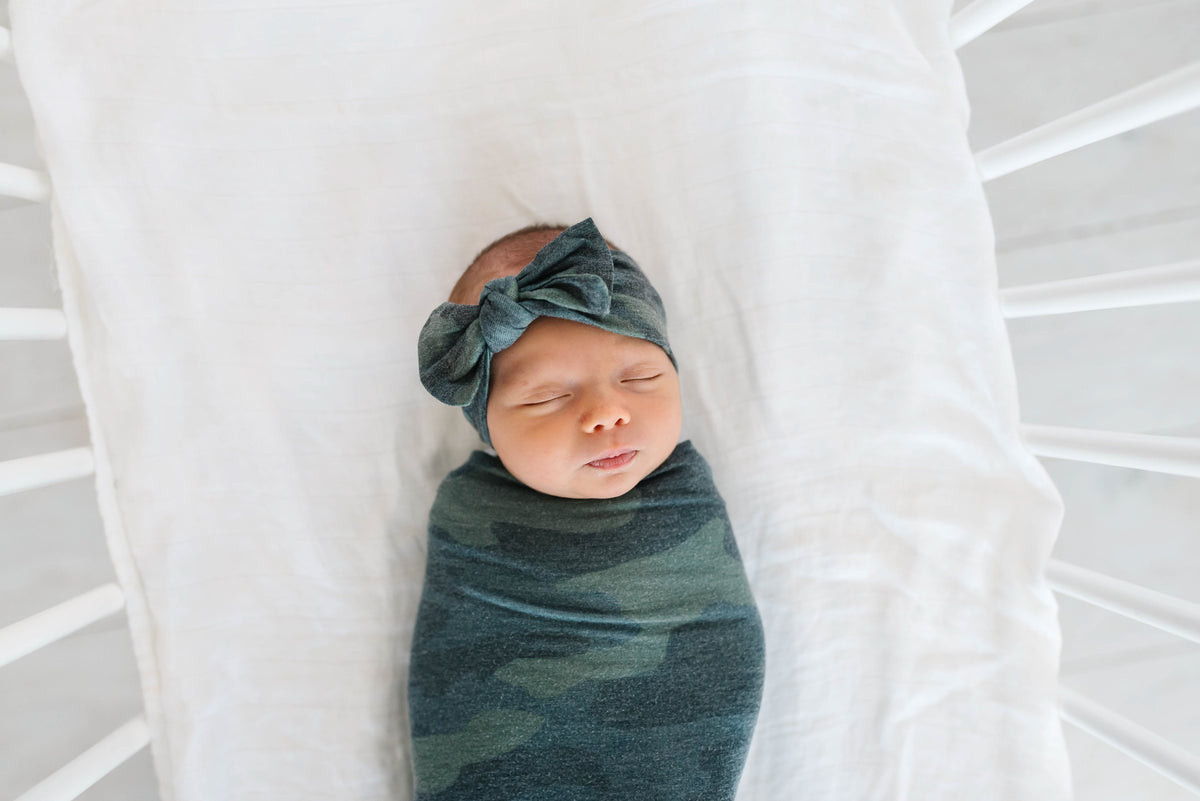 Knit Headband Bow - Hunter
