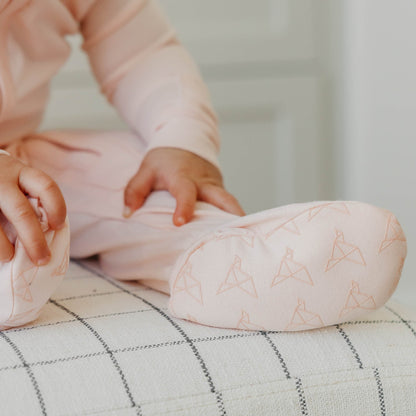 Zip-Up Footie Pajama - Blush