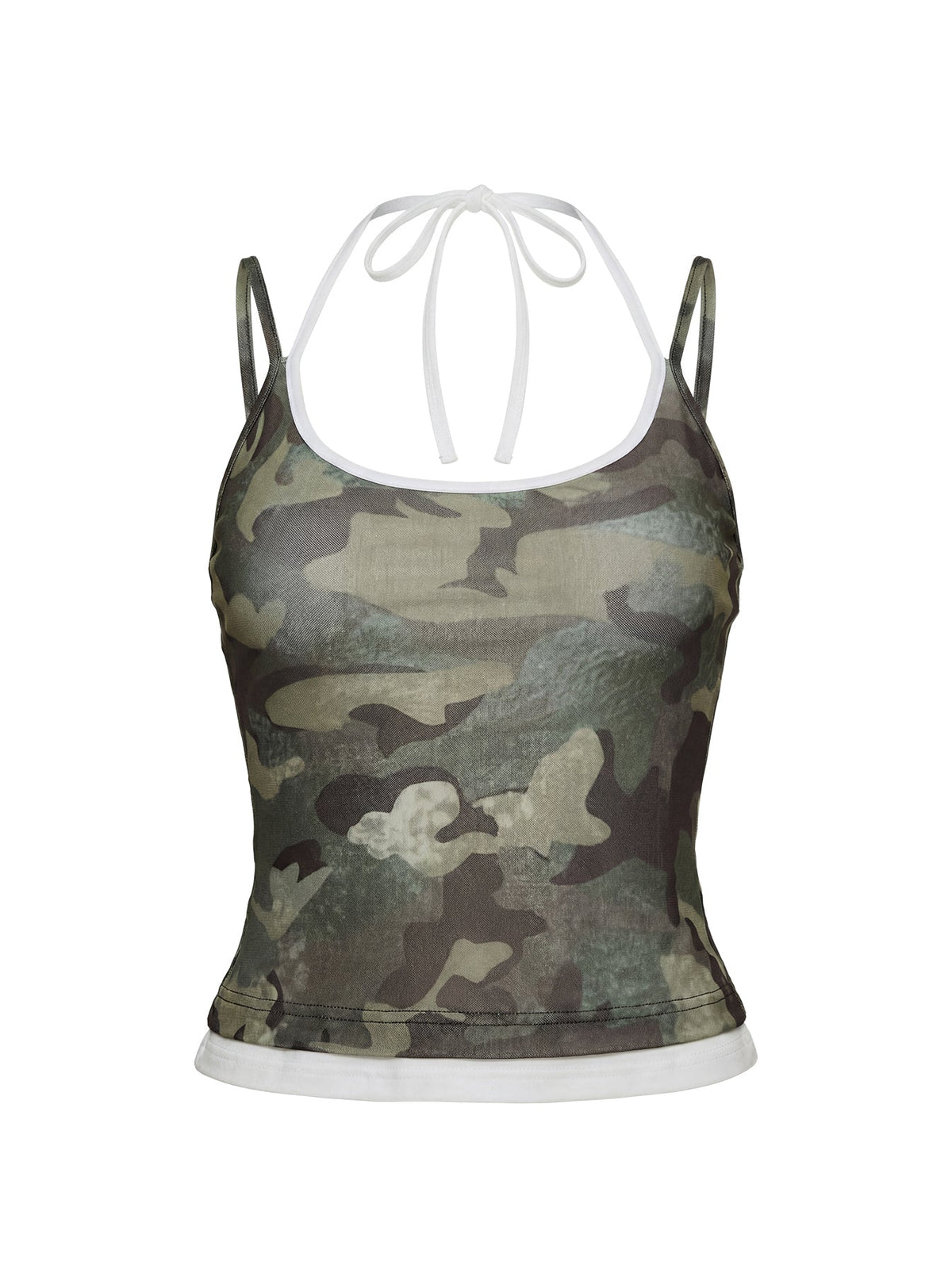 Piera Layered Cami Top Camo