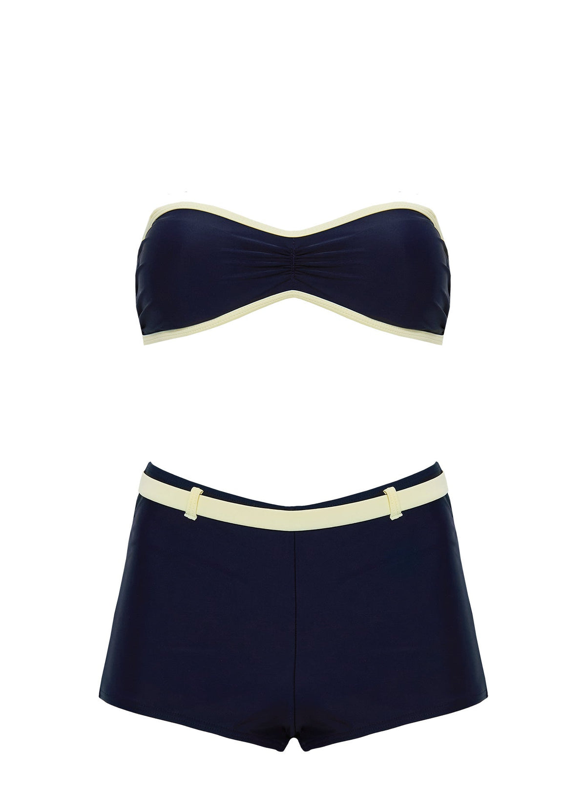Heida Micro Swim Shorts Navy / Yellow
