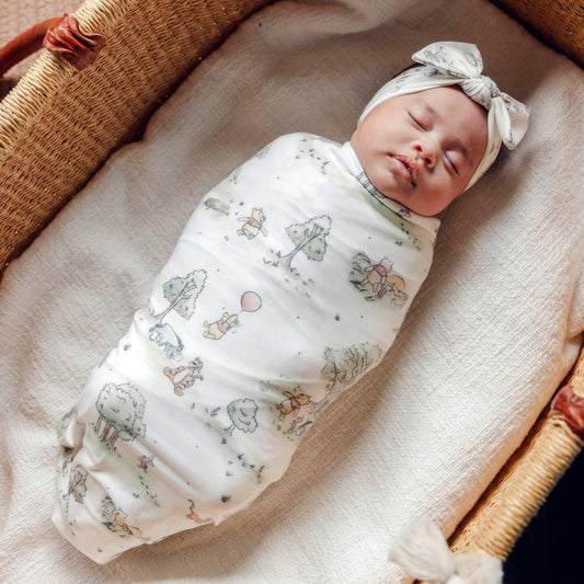 Knit Swaddle Blanket - Hundred Acre Wood