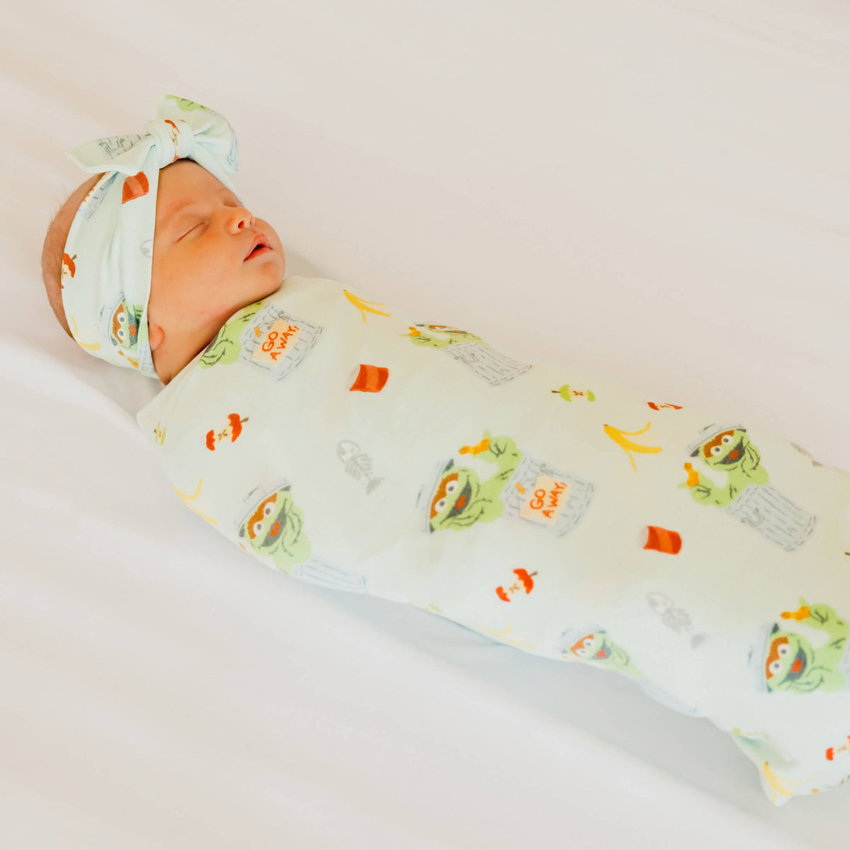 Knit Swaddle Blanket - Oscar the Grouch