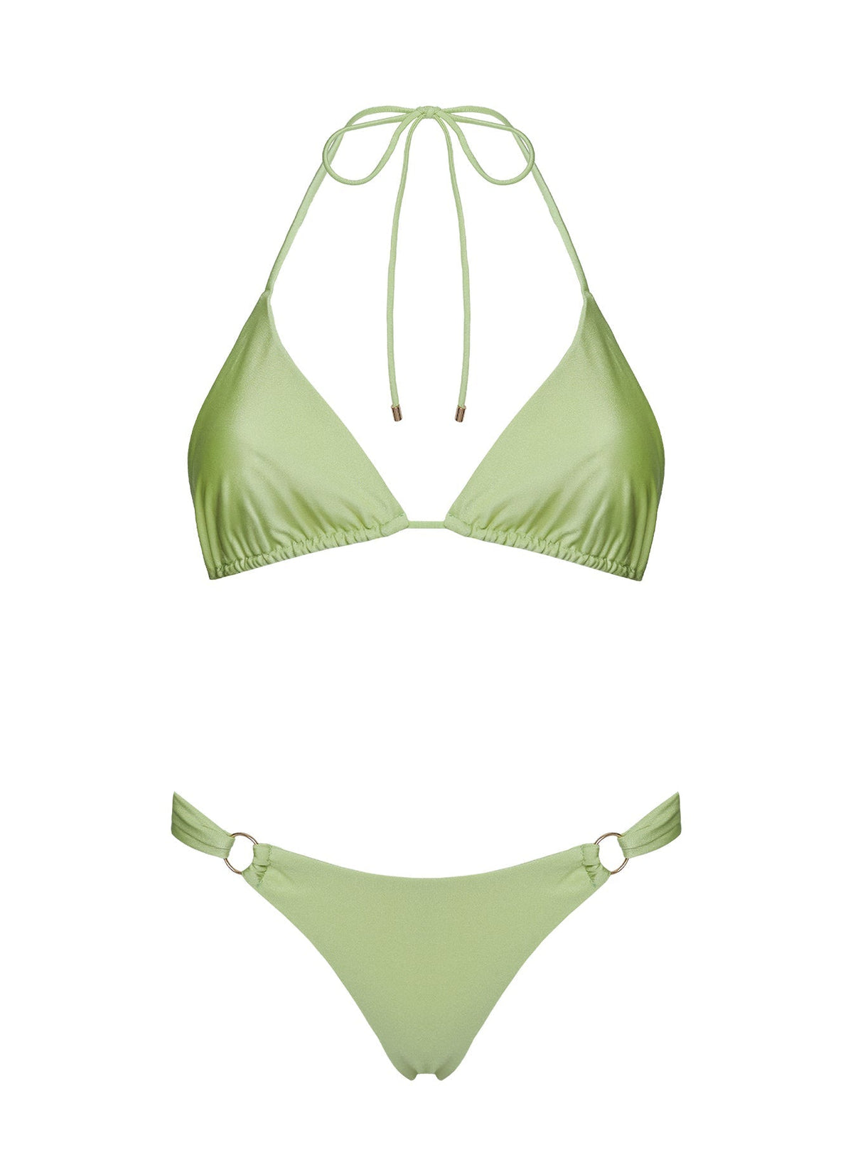 Kennedie Shine High Cut Ring Bikini Bottoms Kiwi