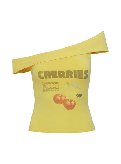 Out Of Office Off Shoulder Top Yellow